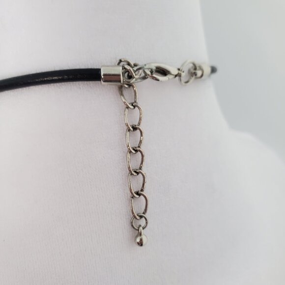 Elegant Large Silver Dragonfly Pendant on Long Leather Cord Necklace Rustic Look - Picture 9 of 12